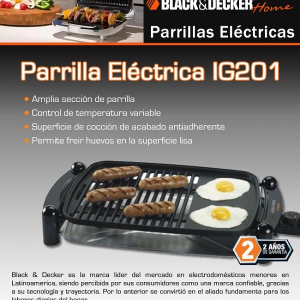 parrilla electrica black deker ig201