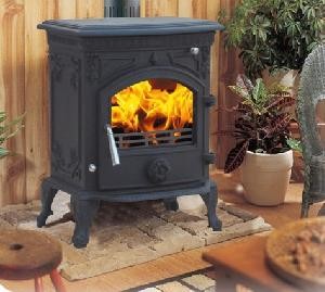 ESTUFA FUNDICION AMO1B 71X38X53 130KG Con VIDRIO PUERTA BERMON 43807